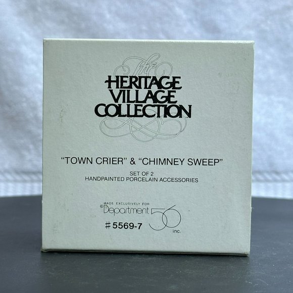 Dept 56 Town Crier & Chimney Sweep Dickens Village Christmas Accessory - 1990 - Picture 10 of 10
